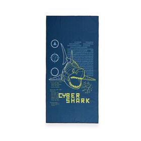 Παιδική Πετσέτα Θαλάσσης 75x150cm microfiber nef-nef cyber shark  blue