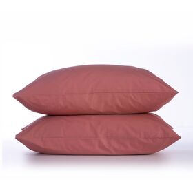 Ζεύγος Μαξιλαροθήκες 52x72cm Βαμβάκι nef-nef basic - 1217 teracotta 011712