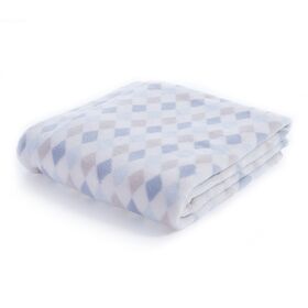 Βρεφική Κουβέρτα Κούνιας fleece 110x150 nef-nef homeware sweet rhombus blue 100% polyester