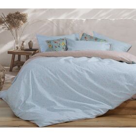Παπλωματοθήκη Υπέρδιπλη Σετ 3τμχ. 240x230cm Βαμβάκι nef-nef smart line lorelay - aqua 036306