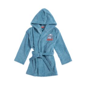Βρεφικό Μπουρνούζι Με Κουκούλα no4 nef-nef homeware traffic cameo blue 100% Βαμβάκι