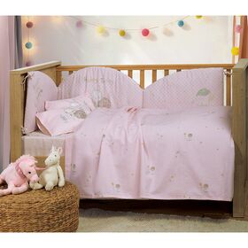 Σετ Βρεφικά Σεντόνια Κούνιας 3τμχ 120x170 nef-nef homeware cute snail pink 100% Βαμβάκι 144tc