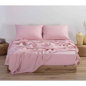 Σεντόνι Διπλό με Λάστιχο 140x200+30cm Βαμβάκι nef-nef basic - 1011 pink 033508