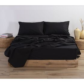 Σεντόνι Διπλό με Λάστιχο 140x200+30cm Βαμβάκι nef-nef basic - 1136 black 033508