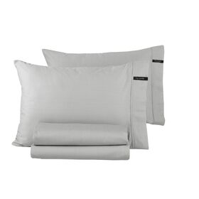 Ζεύγος Μαξιλαροθήκες Minimal Silver 50x70 guy Laroche  100% Cotton Satin