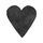 Παδικό Χαλί Feathery Black Heart 120x120