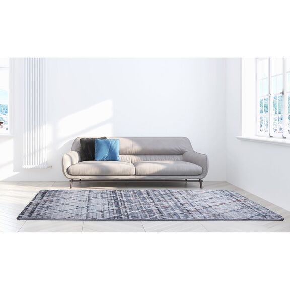 Χαλί Monza 8074/110 Γκρι Εκρού Μοντέρνο Boho - Ροτοντα  1,60x1,60 Colore Colori