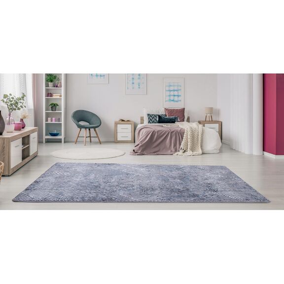 Γραμμικό Χαλί Γκρι Μπλε Ostia 7100/953 - 1,30x1,90 Colore Colori