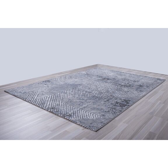 Γραμμικό Χαλί Γκρι Μπλε Ostia 7100/953 - Ροτοντα  2,50x2,50 Colore Colori