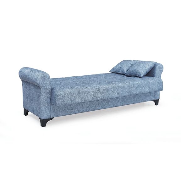 Azur Blue Grey Υφασμα 3θεσιος Καναπεσ/κρεβατι με Αποθ.χωρο 210x80εκ.