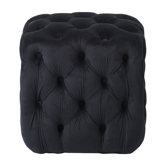 Astra Σκαμπο Black Velvet Υφασμα 45x45χ45εκ.