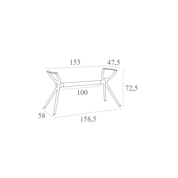 Air Βαση Taupe xl 158,5x58x72,5εκ.  Πολ/νιου