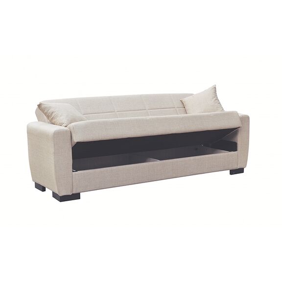 Anima Light Brown Υφασμα 3θεσιος Καναπεσ/κρεβατι με Αποθ.χωρο 210x80εκ.