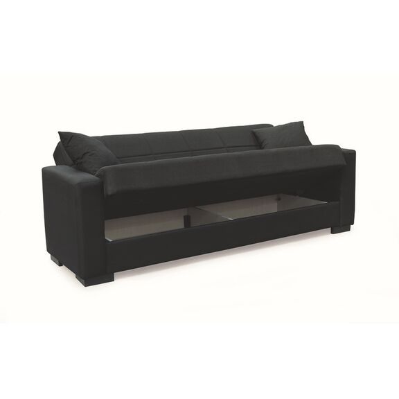 Rover Black Υφασμα 3θεσιος Καναπεσ/κρεβατι με Αποθ.χωρο 210x80εκ.