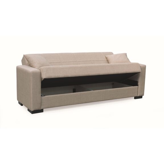Rover Light Brown Υφασμα 3θεσιος Καναπεσ/κρεβατι με Αποθ.χωρο 210x80εκ.