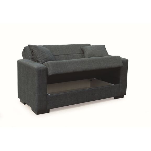 Rover Dark Grey Υφασμα 2θεσιος Καναπεσ/κρεβατι με Αποθ.χωρο 150χ80εκ.