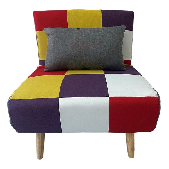 Sara Patchwork Υφασμα Πολυθρονα/κρεβατι 75χ80εκ.