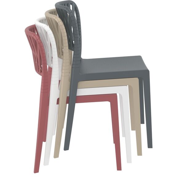 Portofino Dark Grey Καρεκλα Πολ/νιου