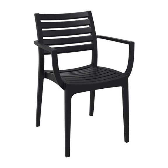 Σετ Τραπεζαρίας 7τμχ Ares Artemis Black 140χ80χ75εκ.