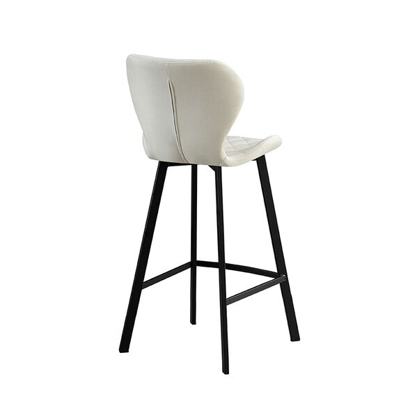 Σκαμπό Μπάρ 2τμχ Martin 73εκ. off White Ύφασμα 45x49x73-106εκ.