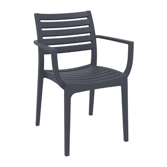 Σετ Τραπεζαρίας 9τμχ Vegas Artemis Dark Grey 100x180/220χ75εκ.