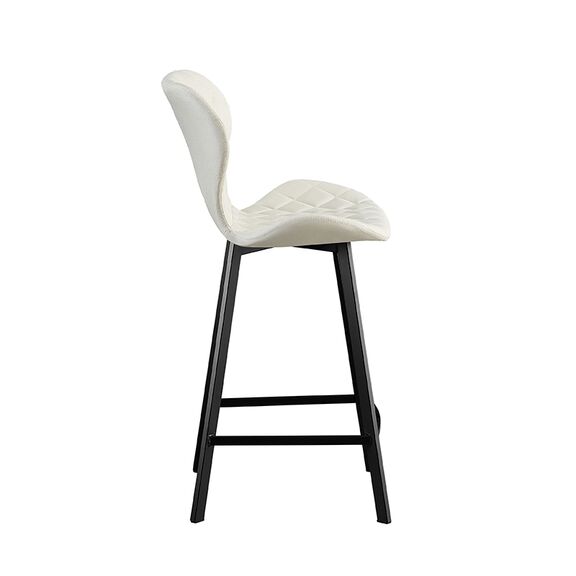 Σκαμπό Μπάρ 2τμχ Martin 66εκ. off White Ύφασμα 45x49x66-98εκ.