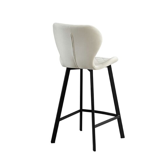 Σκαμπό Μπάρ 2τμχ Martin 66εκ. off White Ύφασμα 45x49x66-98εκ.