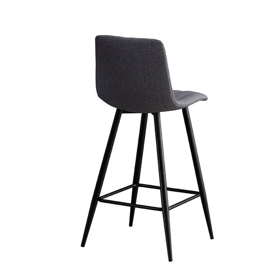 Σκαμπό Μπάρ 4τμχ Nero Γκρί Ύφασμα 47x49x72-104εκ.