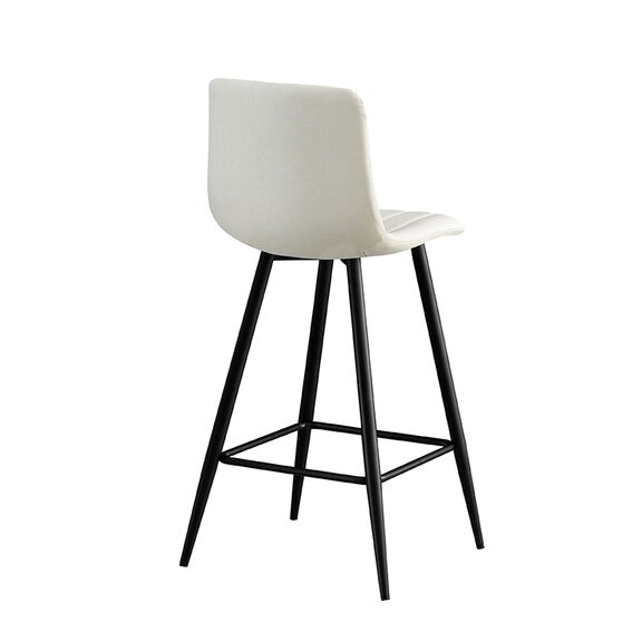 Σκαμπό Μπάρ 4τμχ Nero off White Ύφασμα 47x49x72-104εκ.