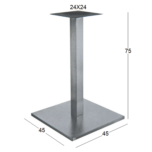 Sonora Promo 45χ45χ75εκ. Βαση Inox με Ρεγ/ρους