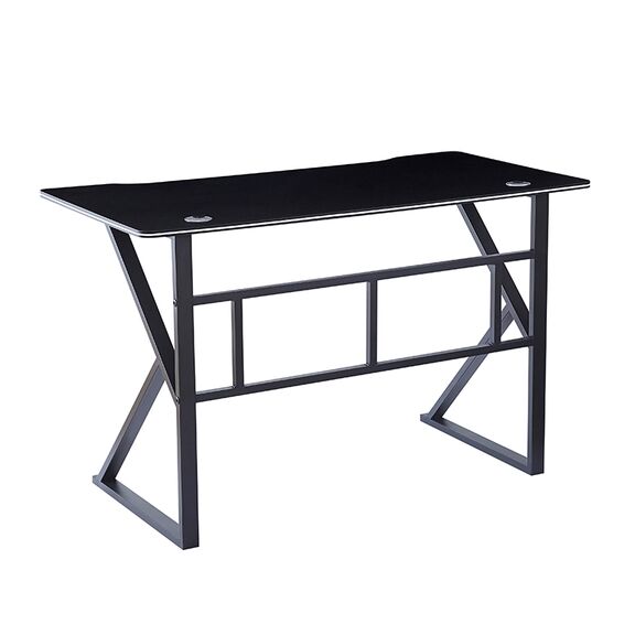 Γραφειο 120x60x75εκ.μαυρο Mdf/μαυρο Μεταλλικο