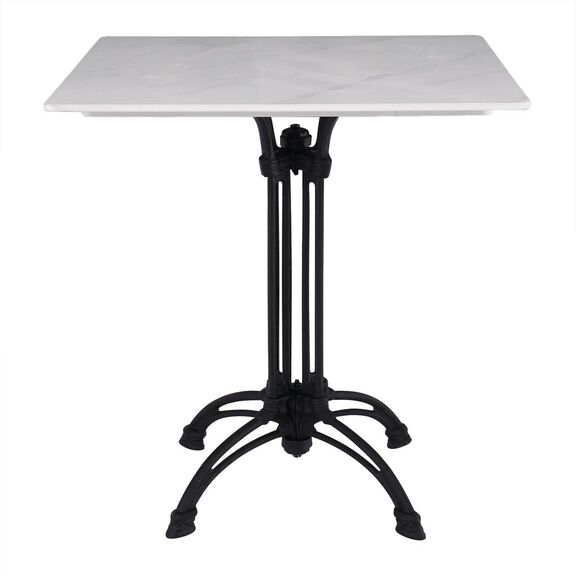 Τραπεζι Sintered Stone-Μαντέμι Τετράνυχο, Επιφάνεια 11mm Απόχρωση White Marble
