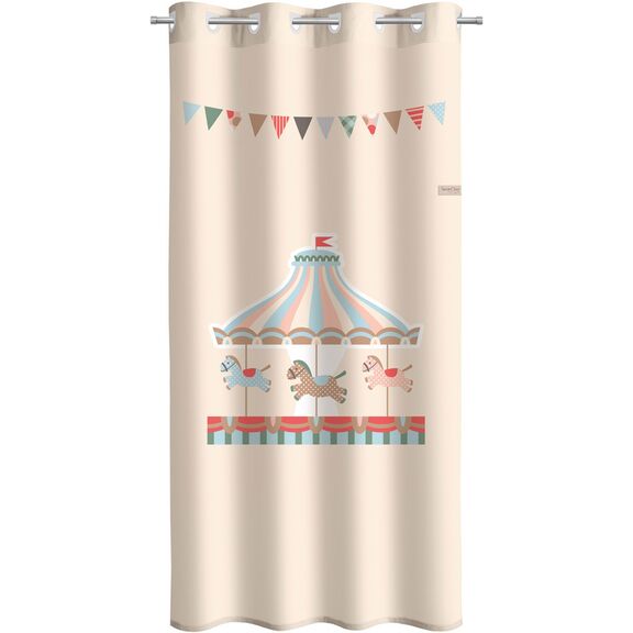 Παιδική & Βρεφική Κουρτίνα Soft-Touch Carousel με Τρουκς 160x240 Saint Clair Beige 100% Πολυεστέρας