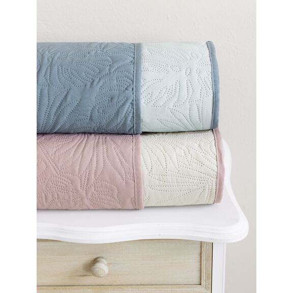 Κουβερλί Υπέρδιπλο 220x240 - Natara Light Beige / Rose Pink Nima Home 220x240