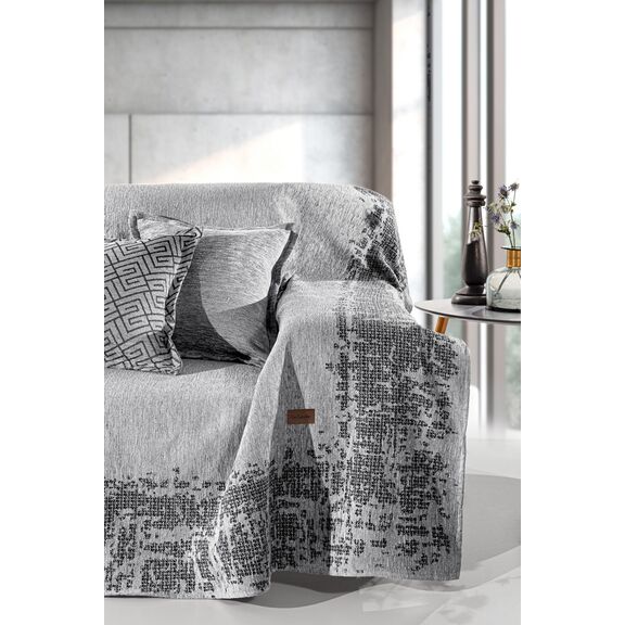 Ριχτάρι Καναπέ Perth Silver (Τριθέσιος) 180x300 guy Laroche  37% Cotton-21%polyester-42% Acrylic