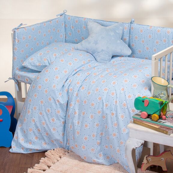 Σεντονι Μεμονωμενο Καλαθουνας Mini Stars sky Baby Line 85x110