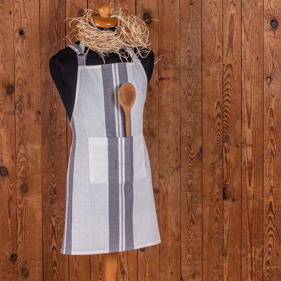 Ποδια Κουζινας Pepper Stripe Grey 60x75