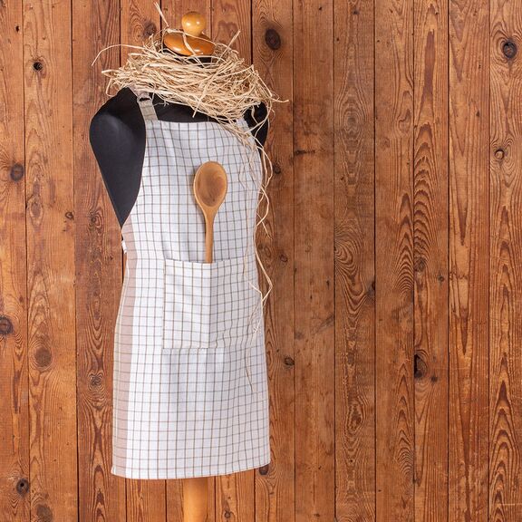Ποδια Κουζινας Pepper Check Saumon 60x75
