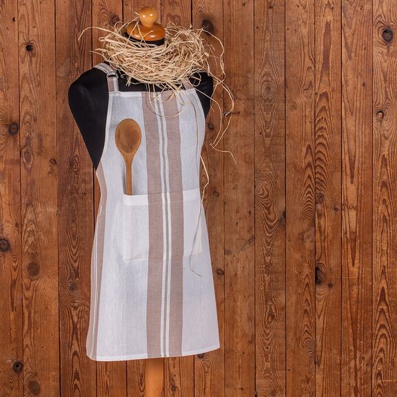 Ποδια Κουζινας Pepper Stripe Saumon 60x75