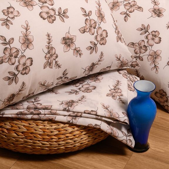 Σετ Κατωσεντονο Zane Beige (2 Τεμ.) Μονο (λ) και Μαξιλαροθηκη Ultra Line Mini(λ) 100x200+32
