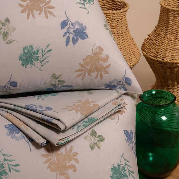 Σετ Κατωσεντονο Elrod Blue (2 Τεμ.) Ημιδιπλο (λ) και Μαξιλαροθηκη Casual Line Mini(λ) 120x200+32