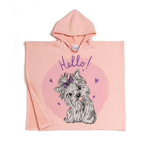 Παιδικο Ποντσο Θαλασσης Puppy Pink 60x60
