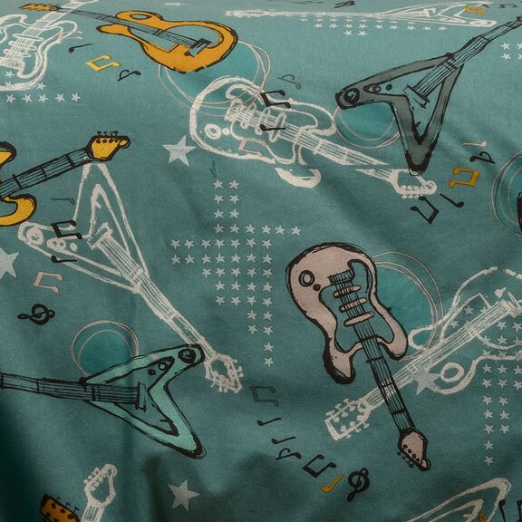 Σετ Σεντονια Φανελενια Μονα Music Petrol (170x260) Winter Line Kids 170x260
