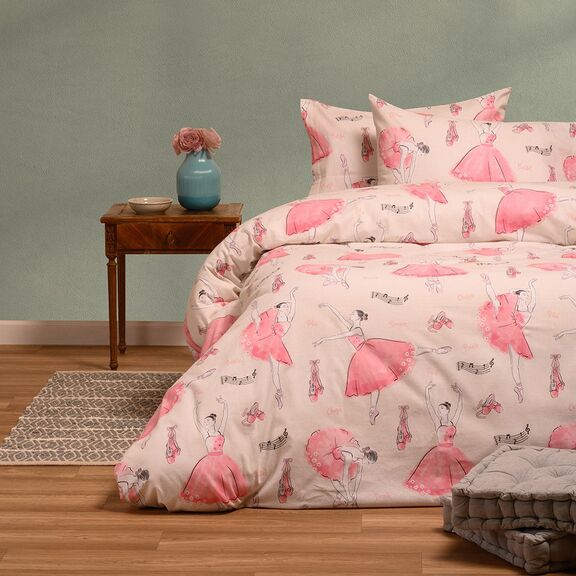Σεντονι (Σετ 2 Τεμ.) 120χ200+30 Ballet Ecru Winter Line Kids Mini(λ) 120x200+30