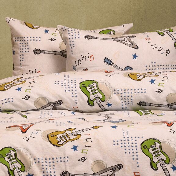 Σετ Μαξιλαροθηκες Φανελενιες Music ice (53x72) Winter Line Kids 53x72
