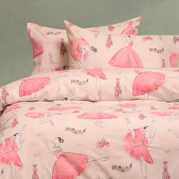 Σεντονι (Σετ 2 Τεμ.) 120χ200+30 Ballet Ecru Winter Line Kids Mini(λ) 120x200+30