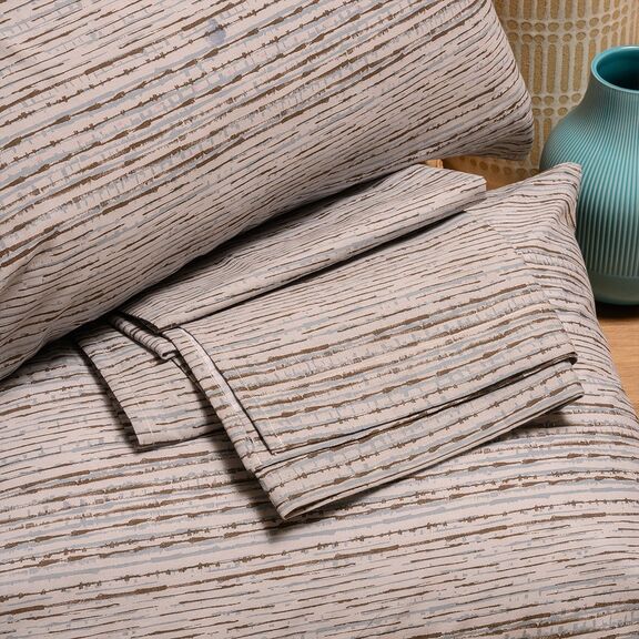 Σεντονι (Σετ 2 Τεμ.) 100χ200+32 Cassio Grey Casual Line Mini(λ) 100x200+32