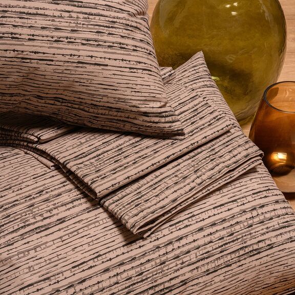 Σεντονι (Σετ 2 Τεμ.) 120χ200+32 Cassio Beige Casual Line Mini(λ) 120x200+32