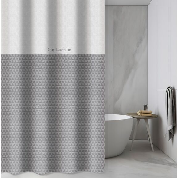 Κουρτίνα Μπάνιου Tokyo Silver 180x185 guy Laroche  100% Polyester, Water Repellant