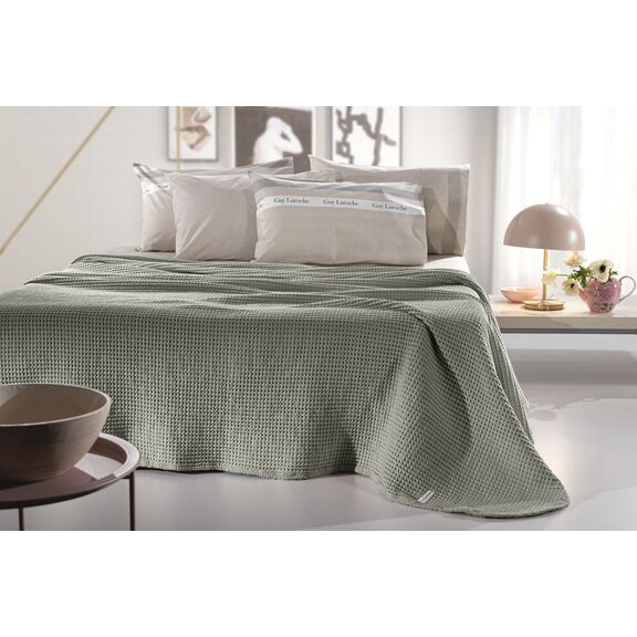 Κουβέρτα Eternity Olive 230x240 guy Laroche  100% Cotton Stonewashed